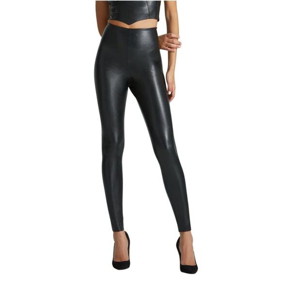 Commando Control Faux Leather Legging Black M - Picture 1 of 11